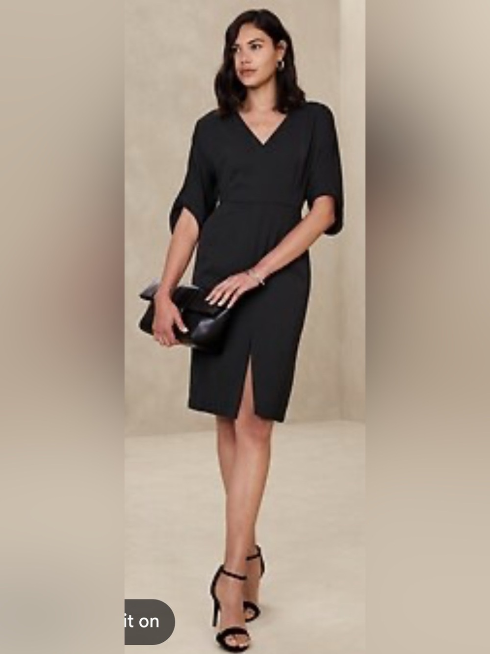 Banana Republic V-neck knee-length sheath dress.